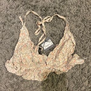 Floral bikini crop top